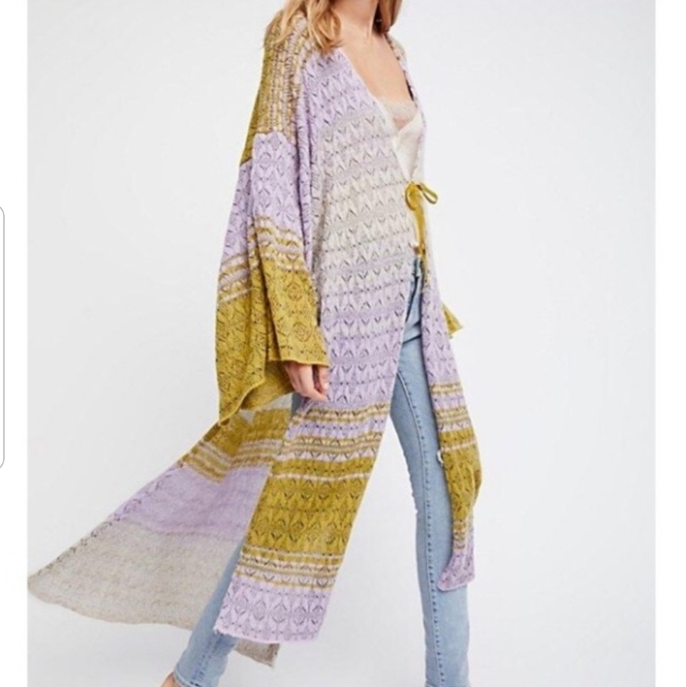 Free People Midnight Reflection Duster Cardigan